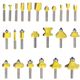 Router Bit Set 24pc Alum.case 1/4"