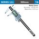 Dig. Caliper 200mm 0.03mm Acc. Metal Cover S/steel 0.01mm Res.