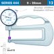 Thickness Gauge 20mm 0.03mm Acc. Large Depth Steel Anvil 0.01mm Grad.