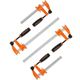 Jorgensen Medium Duty Steel Bar Clamp 4pc Set 2 X 150mm & 2 X 305mm