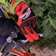 Limited Edit. Large Racing Glove Orange Syn. Leather