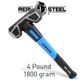 Hammer Sledge/cross Strike 1.8kg 4lb Graph. Handle REAL STEEL