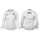 Ladies White 3/4 Saga Blouse Medium