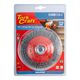 Wire Wheel Brush Crimped Bevel Plain 115mmxm14 Blister